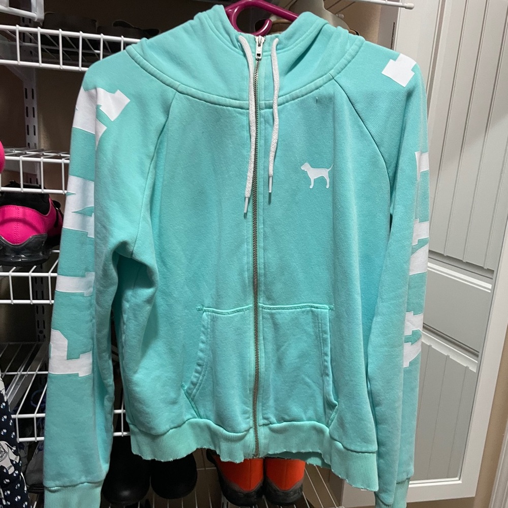 VS Pink teal jacket size L